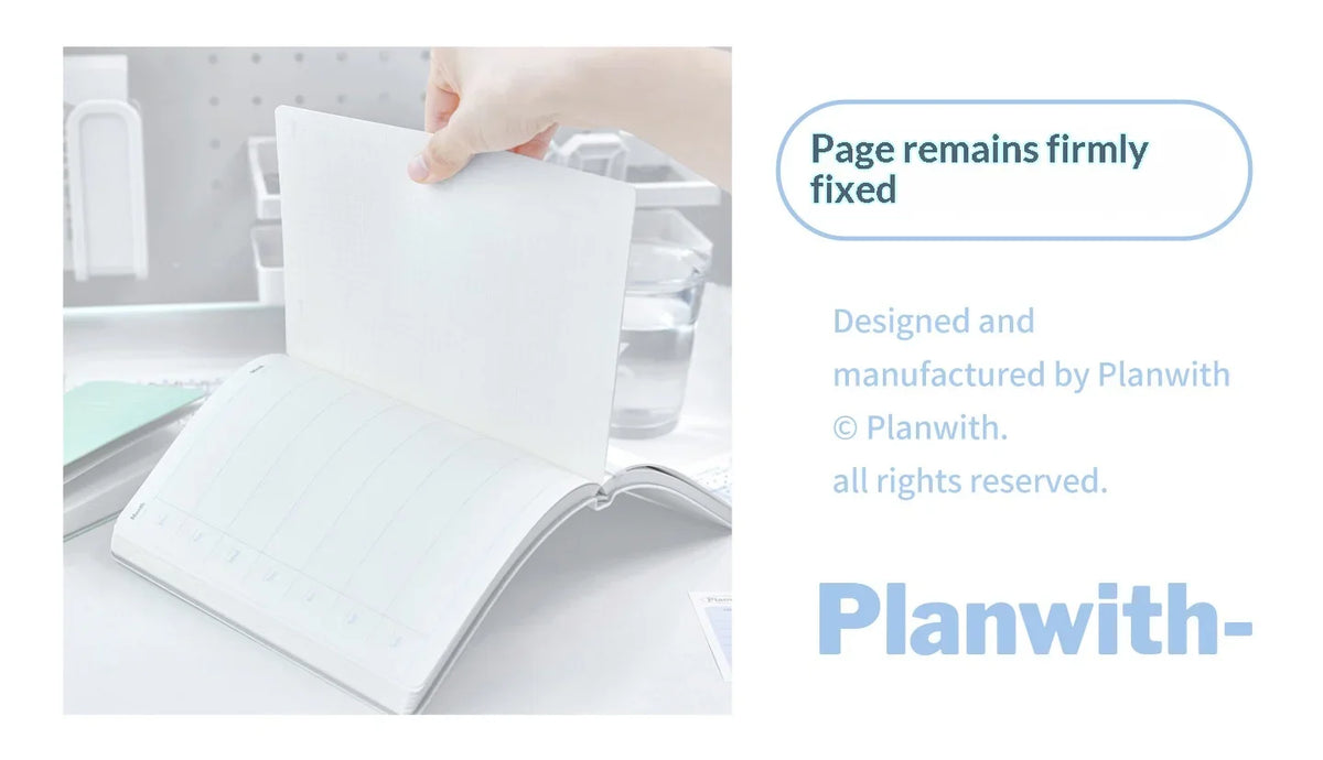 Planwith Undated Self-Fill Annual Planner – A5 / Mini / Week Style | PU Leather Cover, 96 Sheets | Start Anytime