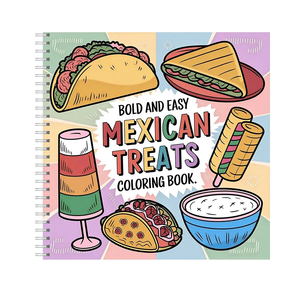 Bold and Easy Adult Coloring Books – 11 Fun Themes to Choose From | Spiral-Bound, 28 Pages