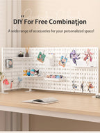 Modular Pegboard Organizer System – Wall & Desk Mountable | Boards, Mounting Kits & Accessories