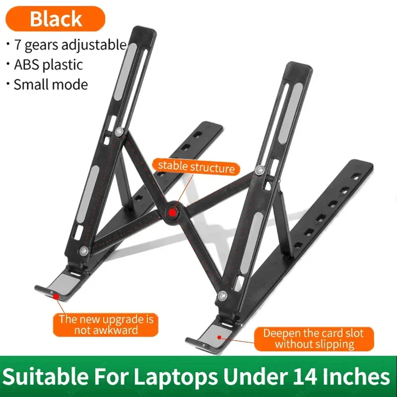 Adjustable Foldable Laptop Stand — Portable Ergonomic Holder for MacBook, iPad & Tablets