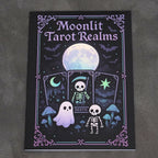 Moonlit Tarot Realms – Gothic Kawaii Tarot Coloring Book for Adults | Witchy, Mystical & Spooky Cute