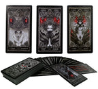 XIII Dark Tarot Deck - 78 Cards Gothic Mysterious Divination | 5 Languages on Every Card | QR Guide Included | Adults 18+
