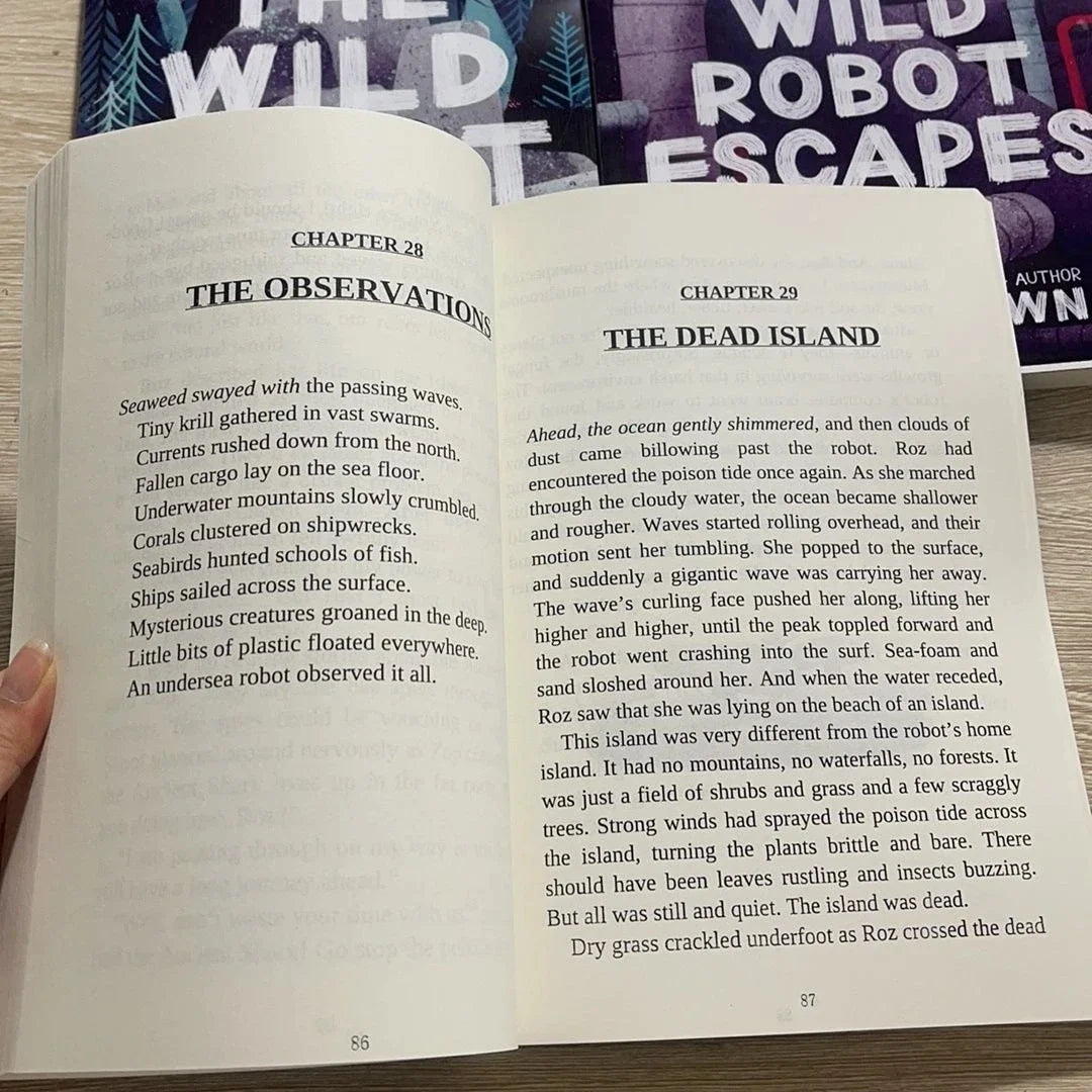 The Wild Robot Trilogy by Peter Brown - Complete 3-Book Set | DreamWorks Film