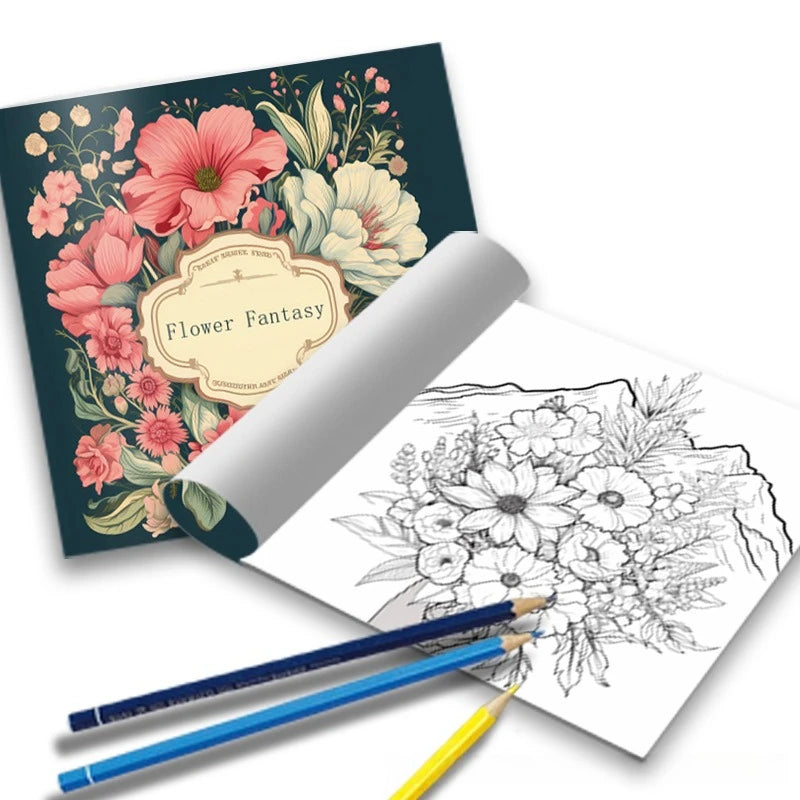Floral Adult Coloring Book — Botanical Illustrations for Mindfulness & Creative Relaxation
