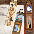 Cartoon Cat World Bookmarks Set of 30 | Waterproof PVC Graffiti Style | Reading, Laptop & Luggage Stickers | Perfect Gift for Book Lovers