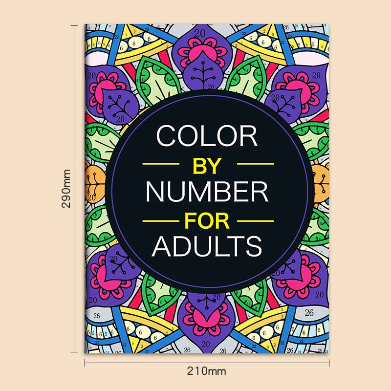 Color by Number Coloring Book for Adults — 20+ Pages of Calming, Guided Designs