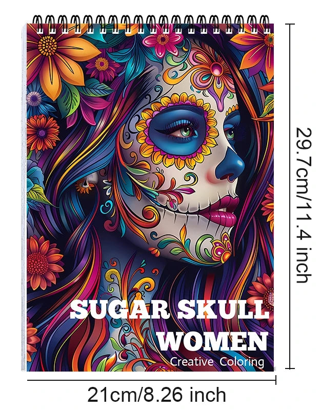 Candy & Bone Art Coloring Book — 24 Pages of Quirky Pop-Art Illustrations, Thickened Paper