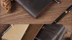 Genuine Leather Refillable Travel Journal - Handmade Retro Notebook with 192 Pages
