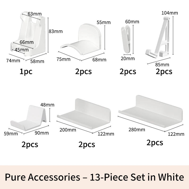 Modular Pegboard Organizer System – Wall & Desk Mountable | Boards, Mounting Kits & Accessories