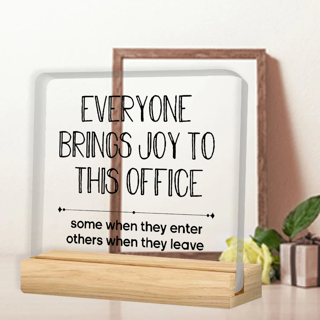 Sarcastic Office Sign - Funny Acrylic Desk Decor for Work Stress Relief & Humor