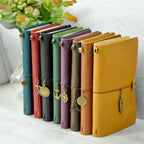 Genuine Leather Refillable Travel Journal - Handmade Retro Notebook with 192 Pages