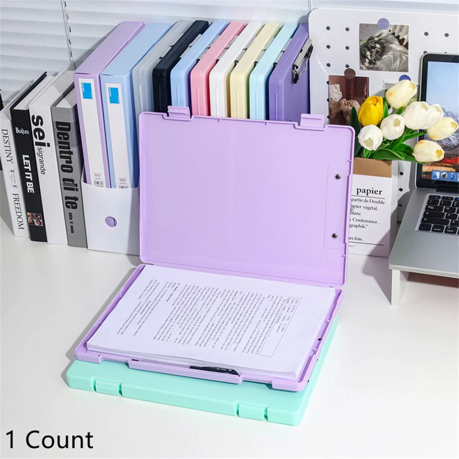 A4 Multifunctional Folder & Clipboard by Kolorowys - Document Storage + Writing Board | 5 Colors | Office & Study Essential