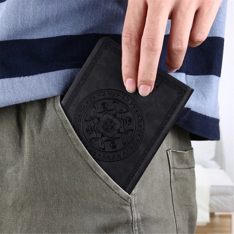 Vintage Pocket Leather Notebook - 280 Pages Portable Travel Journal & Diary