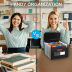 Accordion File Organizer - 13 or 25 Pocket Waterproof Document Storage Bag | Three-Side Sealed | Office, Home & Travel