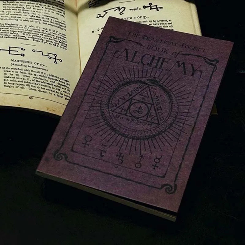 Vintage-Style Occult Mini Textbooks - Set of 4 (Alchemy, Astrology, Herbal Medicine, Magic)