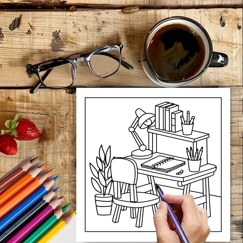 Bold and Easy Adult Coloring Books – 11 Fun Themes to Choose From | Spiral-Bound, 28 Pages