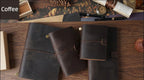 Genuine Leather Refillable Travel Journal - Handmade Retro Notebook with 192 Pages