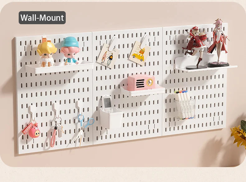 Modular Pegboard Organizer System – Wall & Desk Mountable | Boards, Mounting Kits & Accessories