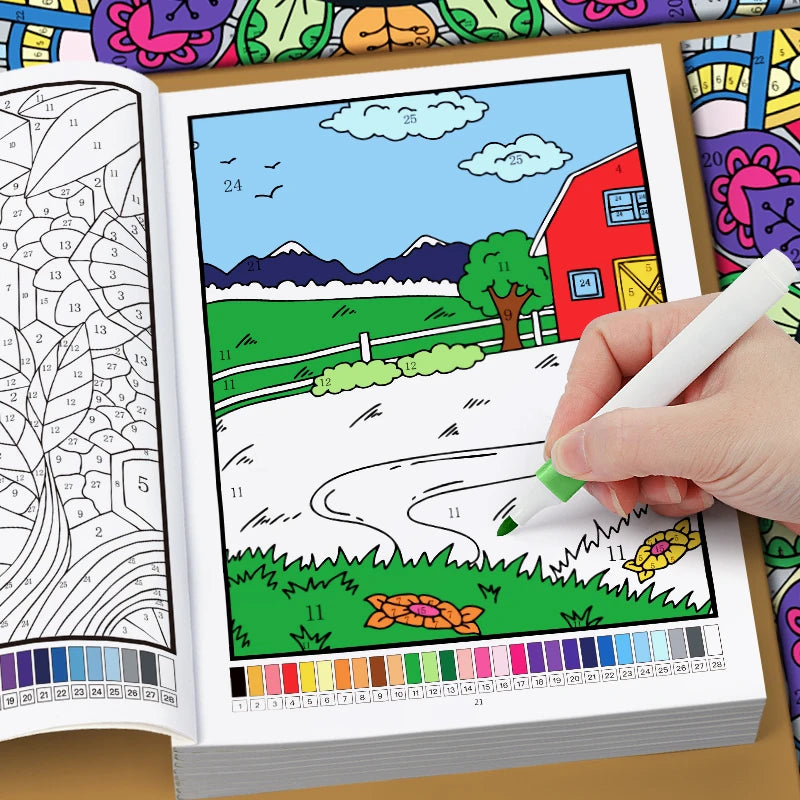 Color by Number Coloring Book for Adults — 20+ Pages of Calming, Guided Designs