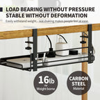 Under-Desk Hanging Storage Rack - Multi-Compartment Organizer | Small or Large | White or Black | Office & Home Workstation