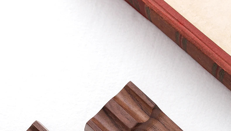 Walnut Wood Fountain Pen Rest - Horizontal Desk Stand for Dip Pens & Calligraphy (1 or 2 Slots)