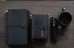Genuine Leather Refillable Travel Journal - Handmade Retro Notebook with 192 Pages