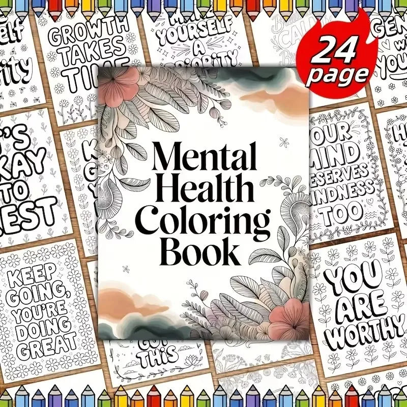 Inspirational Quotes Coloring Book - Positive Affirmations for Mental Wellness
