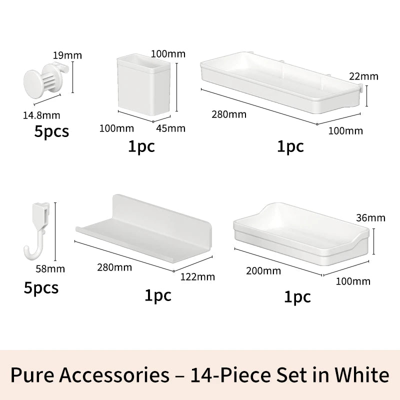 Modular Pegboard Organizer System – Wall & Desk Mountable | Boards, Mounting Kits & Accessories