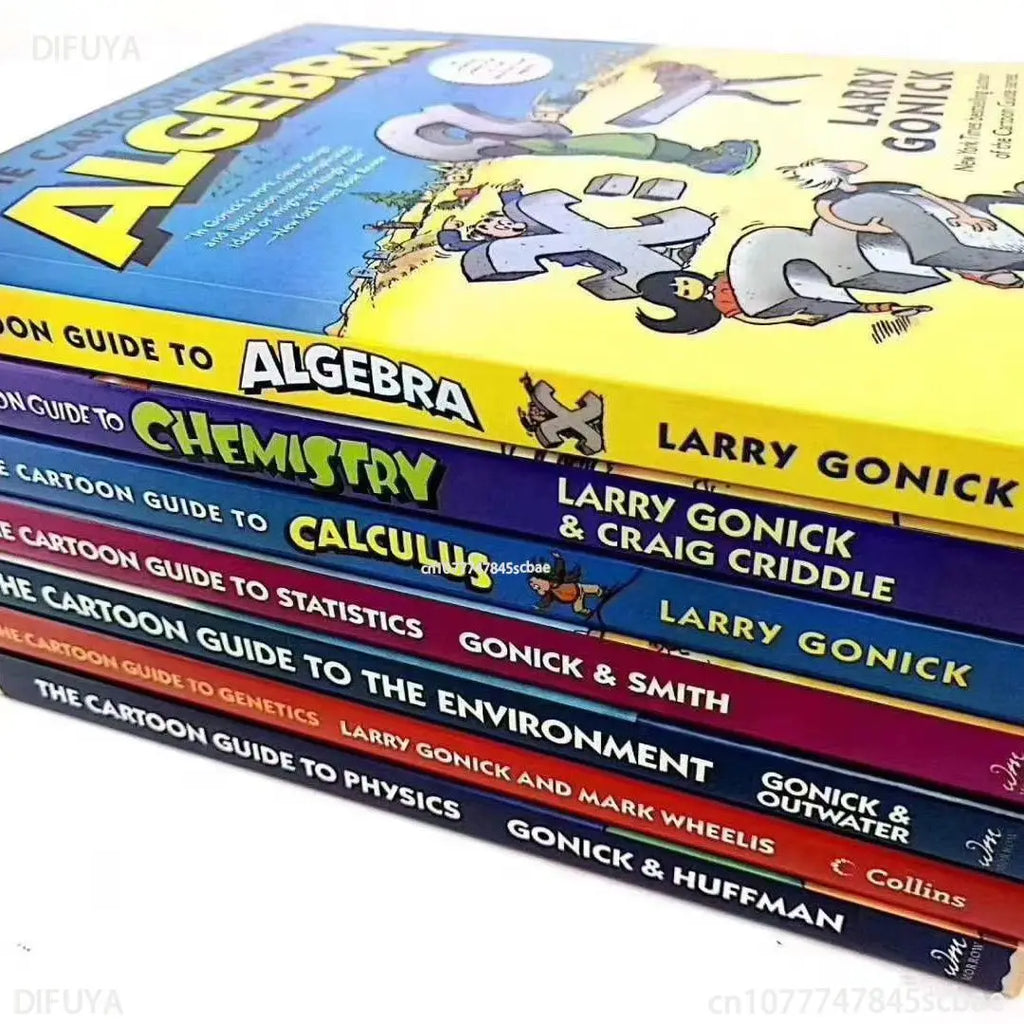 The Cartoon Guide Series by Larry Gonick - 8 Book Educational Set