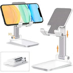 Adjustable Phone & Tablet Desk Stand — Universal Desktop Holder for iPhone, iPad & More