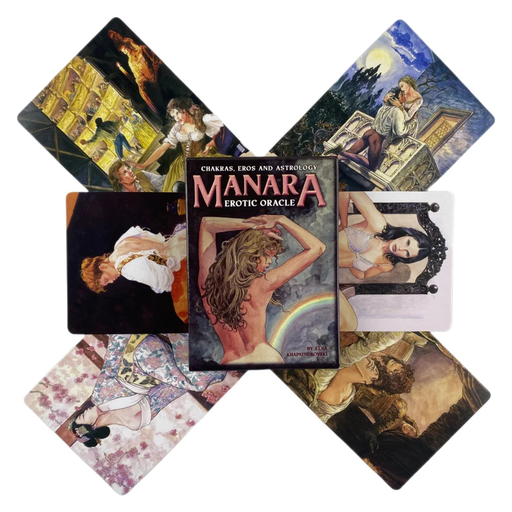 Erotic Tarot & Oracle Card Decks - Manara Art & Sensual Divination | 4 Designs | Adults 18+ | Cosmic Alchemy Collection