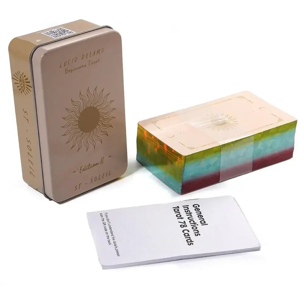 Lucid Dreams Tarot Deck — Beginner-Friendly Cards in Tin Box with PDF Guidebook