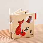 Wooden Animal Flap Book - Interactive Learning Toy for Babies & Toddlers