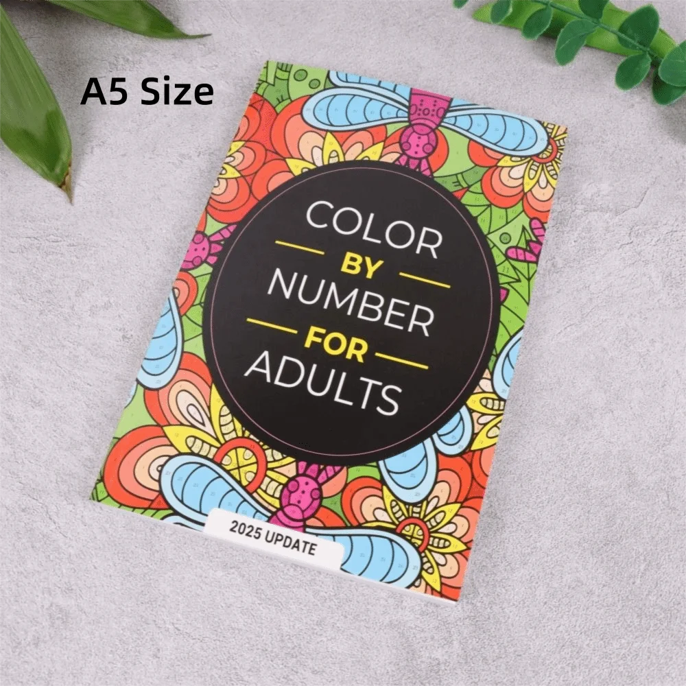 Color By Number Adult level Coloring Book - 190 Pages for Stress Relief & Relaxation