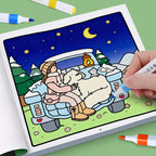 Girls' Fantasy Coloring Book - 24 Pages of Hand-Drawn Illustrations (3 Themes)