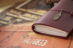 Genuine Leather Refillable Travel Journal - Handmade Retro Notebook with 192 Pages