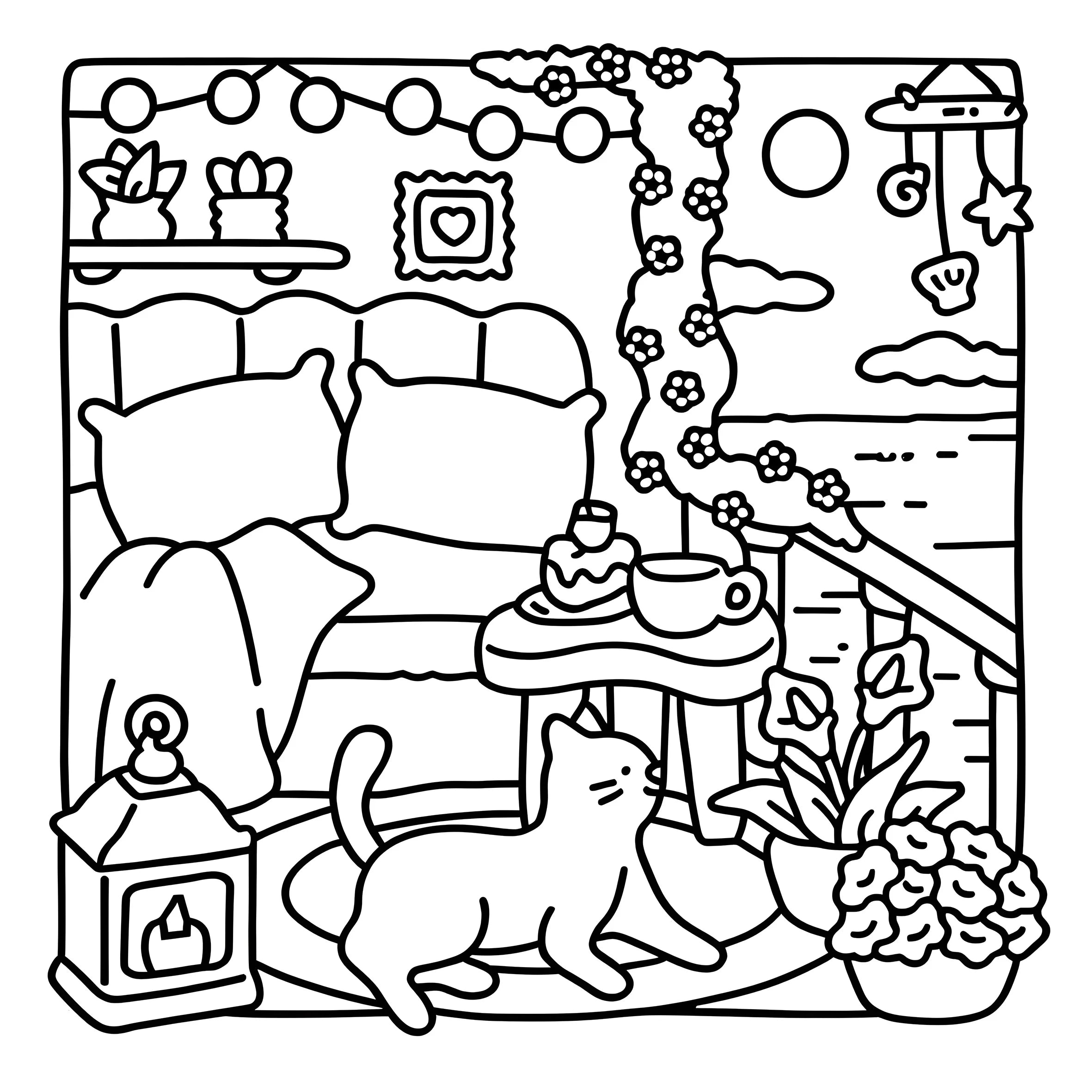 Themed Adult level Coloring Book - Charming Designs for Relaxation & Creativity