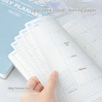 Planwith 2027 Daily Planner – 12-Month Weekly Agenda | Soft PU Cover, 180° Flat Open, 100gsm Paper | 12 Pastel Colors | Gift Box