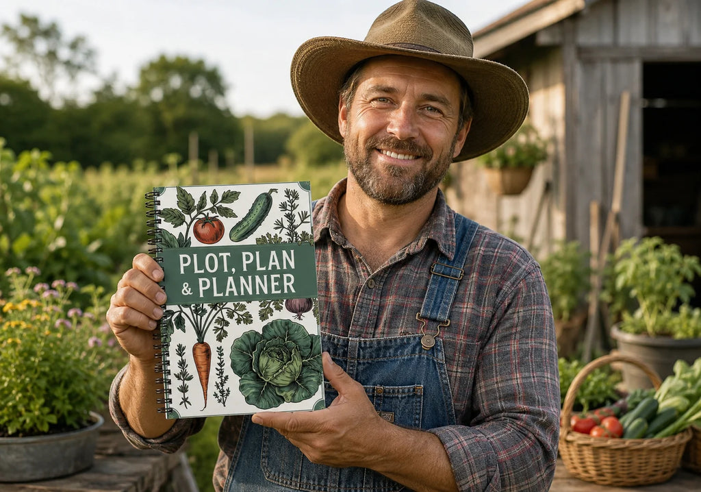 Plot, Plan & Planner – A5 Garden Journal | 60-Page Spiral Notebook for Vegetable & Flower Gardening | Beginner & Expert