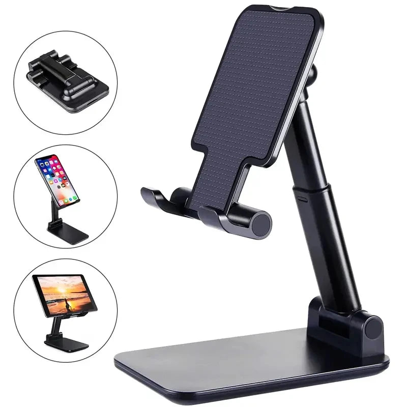 Adjustable Phone & Tablet Desk Stand — Universal Desktop Holder for iPhone, iPad & More