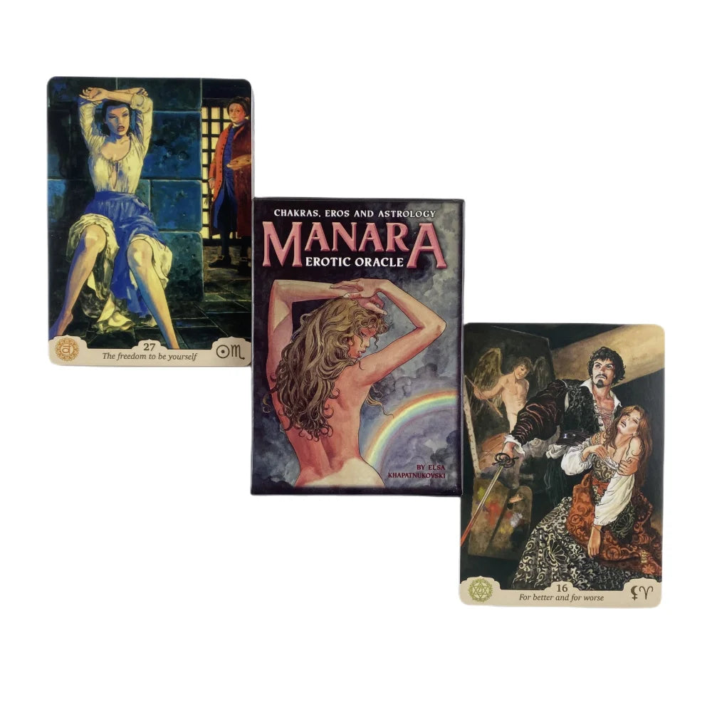 Erotic Tarot & Oracle Card Decks - Manara Art & Sensual Divination | 4 Designs | Adults 18+ | Cosmic Alchemy Collection