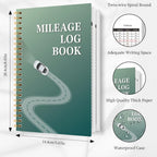 A5 Mileage Log Book - Vehicle Expense Tracker for Business & Personal Car Records
