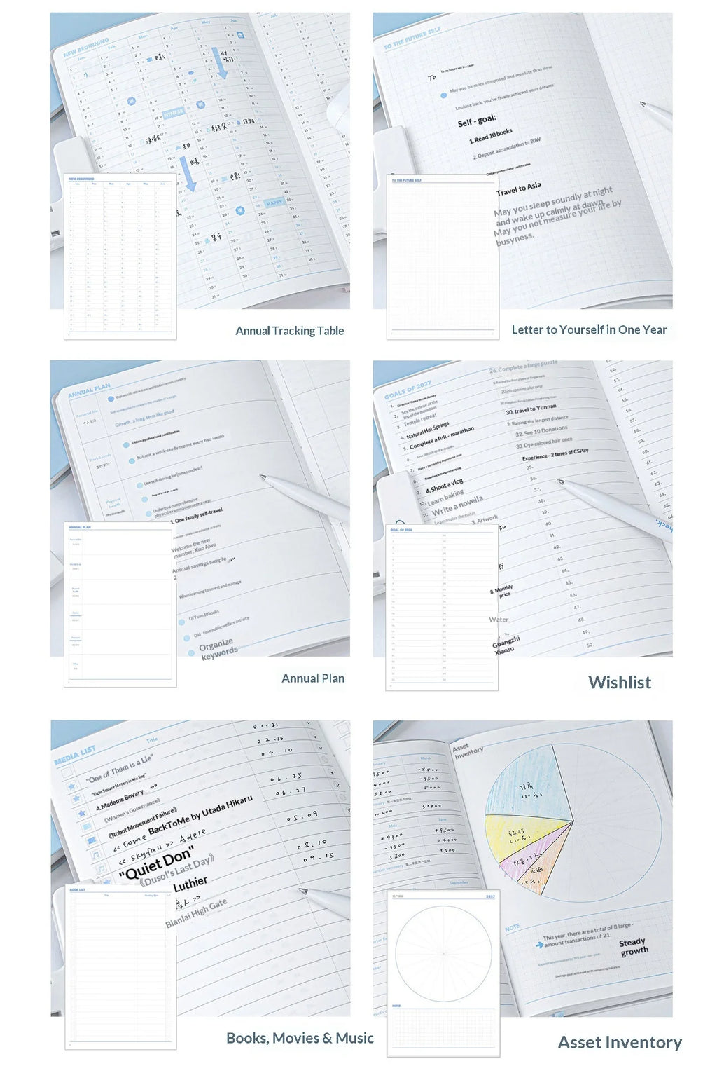 Planwith 2027 Daily Planner – 12-Month Weekly Agenda | Soft PU Cover, 180° Flat Open, 100gsm Paper | 12 Pastel Colors | Gift Box