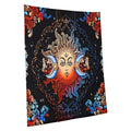 Sun & Moon Mystic Wall Tapestry – Psychedelic Bohemian Floral | Vintage Home Decor for Bedroom & Living Room
