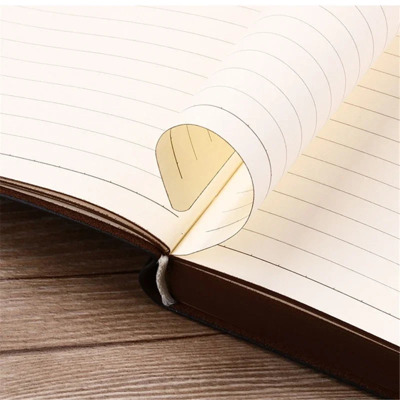 Vintage Pocket Leather Notebook - 280 Pages Portable Travel Journal & Diary