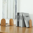 Bamboo Bookends - Natural Desktop Organizer & Book Stand (2 Sizes)