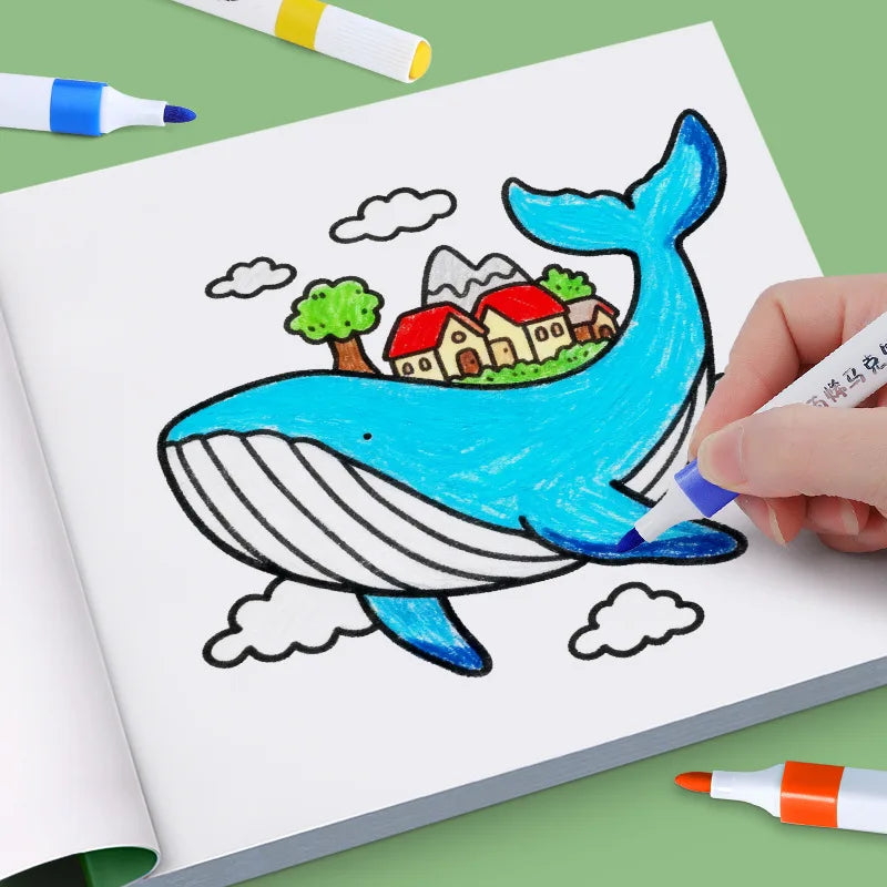 Girls' Fantasy Coloring Book - 24 Pages of Hand-Drawn Illustrations (3 Themes)