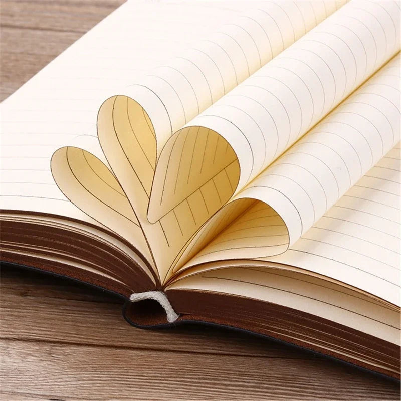 Vintage Pocket Leather Notebook - 280 Pages Portable Travel Journal & Diary
