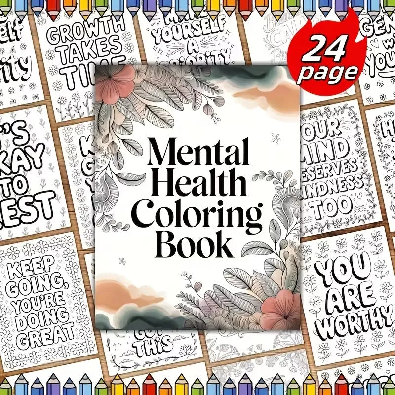 Inspirational Quotes Coloring Book - Positive Affirmations for Mental Wellness