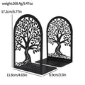 Tree of Life Metal Bookends | Decorative Book Holders for Heavy Books